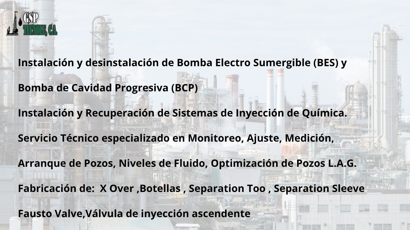Servicios de pozos petroleros